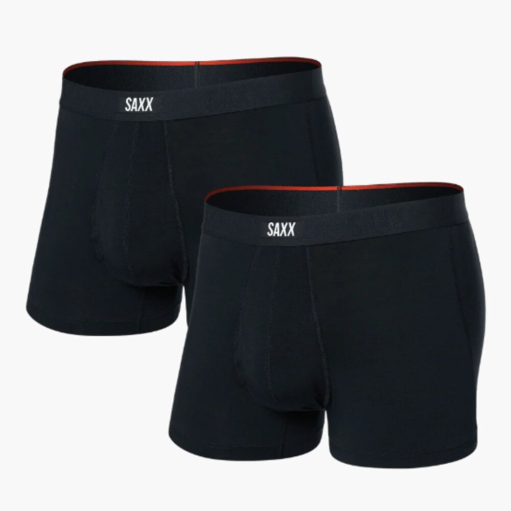 NWT Saxx Vibe Xtra Boxer Brief - Black - 2 Pack Size Large